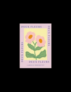 Poster Deux Fleurs Pink A4