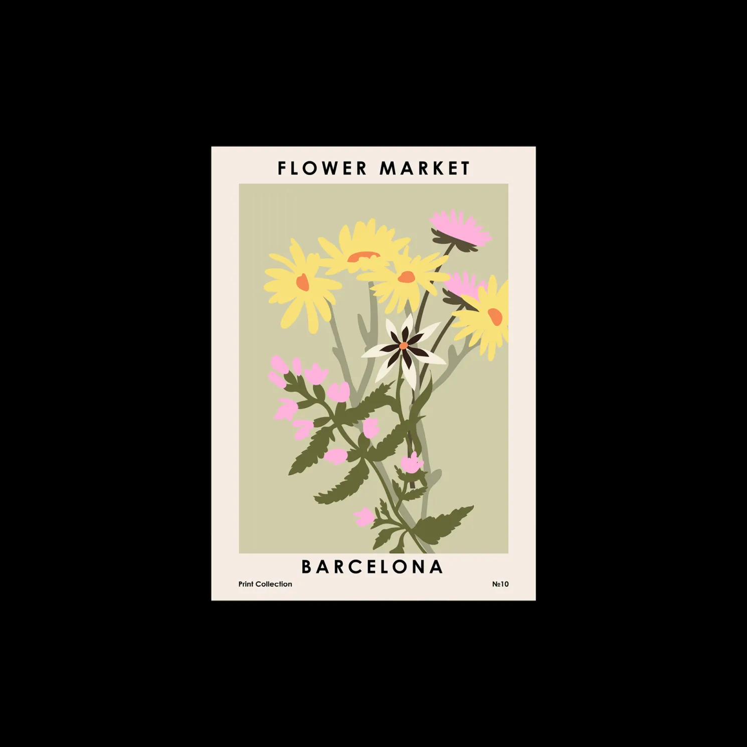 Poster Flower Market Barcelona 50 X 70