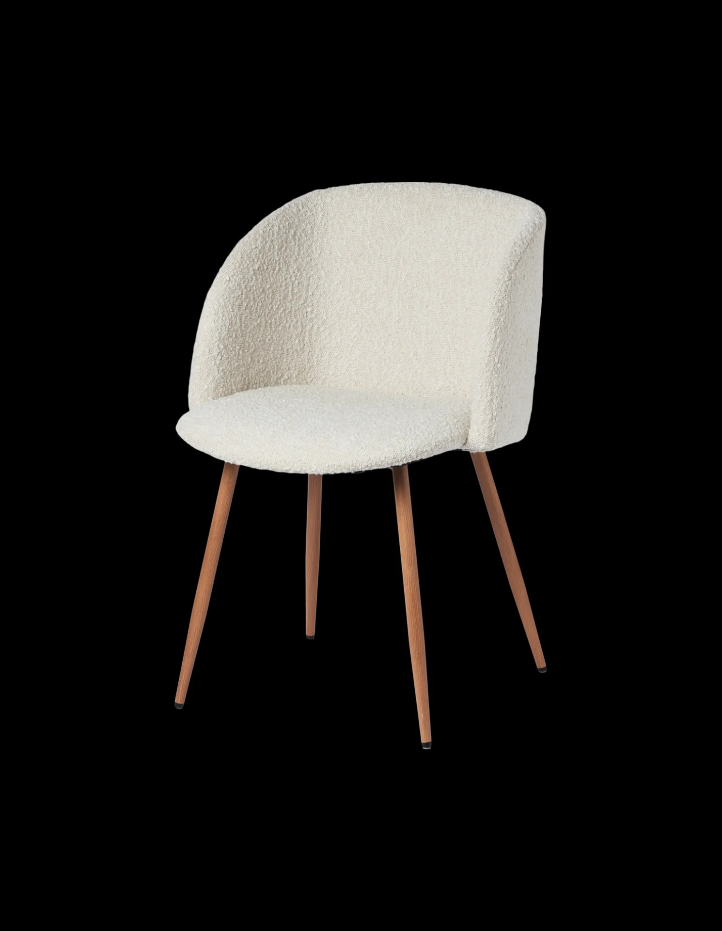 Stuhl Mit Bouclé-Stoff